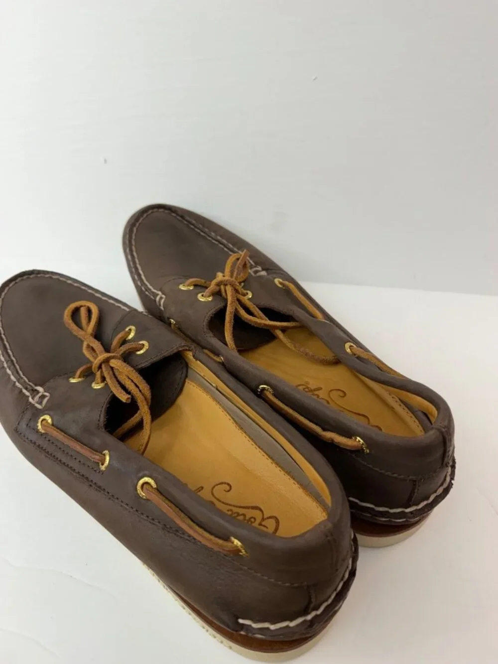 Sperry Men's Gold Cup Topsider Boat / Deck Shoes 11M Brown Leather Slip On